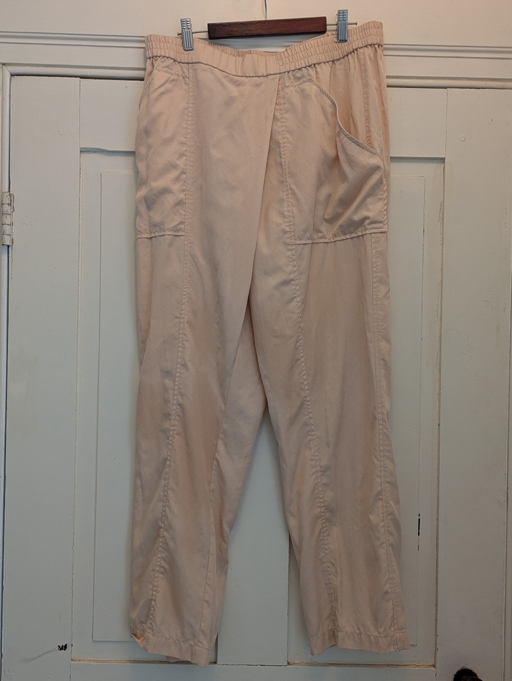 BCBG Pale Peach/Tan Harem Faux Wrap Style Pants- L